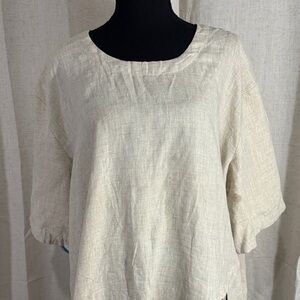 Neslay Linen Asymmetrical Women’s Top